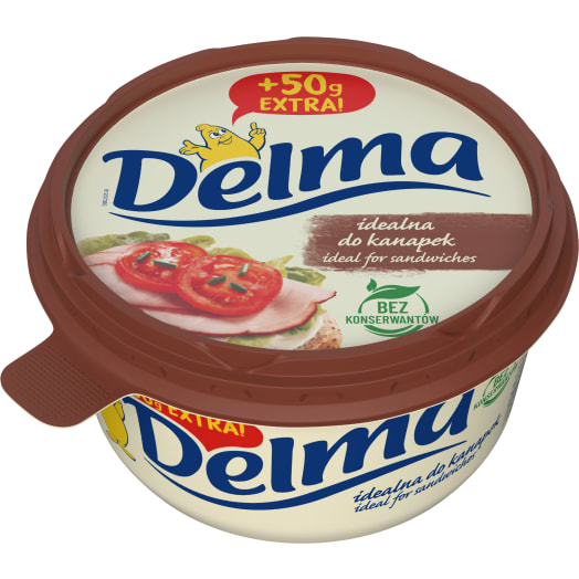 DELMA EXTRA Margaryna maślany smak (450g+50g gratis)