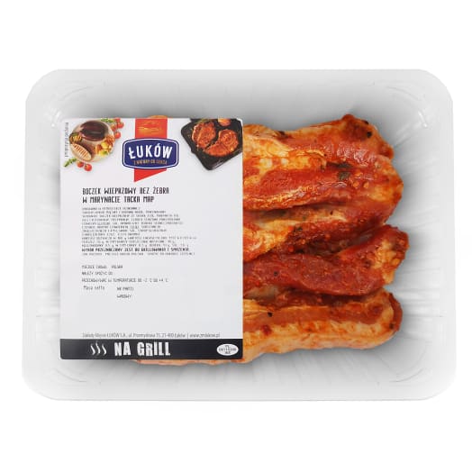 ŁUKÓW Boczek wieprzowy bez kości marynowany plastry na grill (240g-360g)