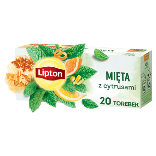 LIPTON Herbata ziołowa Mięta z Cytrusami 20 torebek ex.