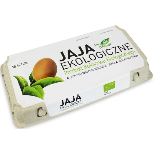 BIO PLANET Jaja kurze z chowu ekologicznego (rozmiar M) - 18 szt. BIO