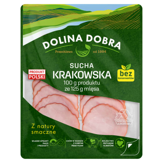 DOLINA DOBRA Kiełbasa krakowska bez konserwantów