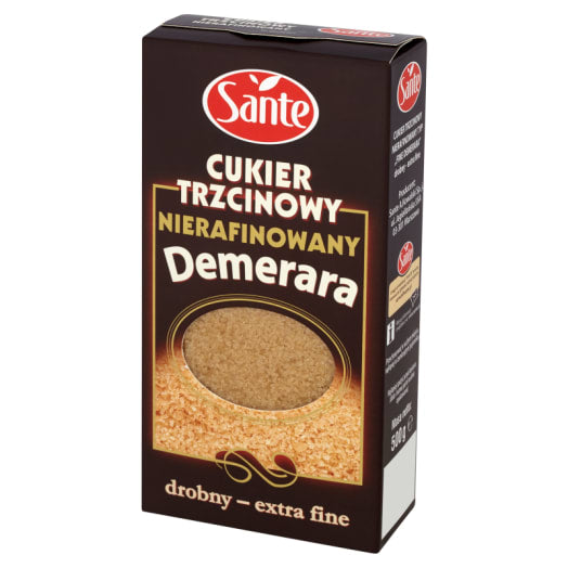 SANTE Cukier trzcinowy nierafinowany Demerara (drobny)
